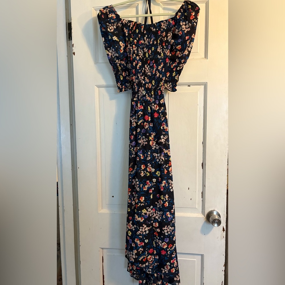 Ann Taylor Floral Smocked Maxi Dress